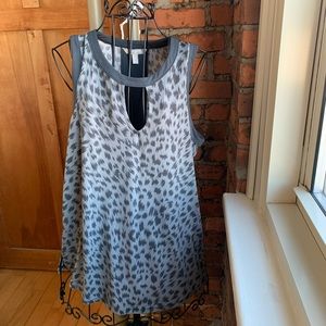 Banana Republic gray cheetah Tank top SIZE XS